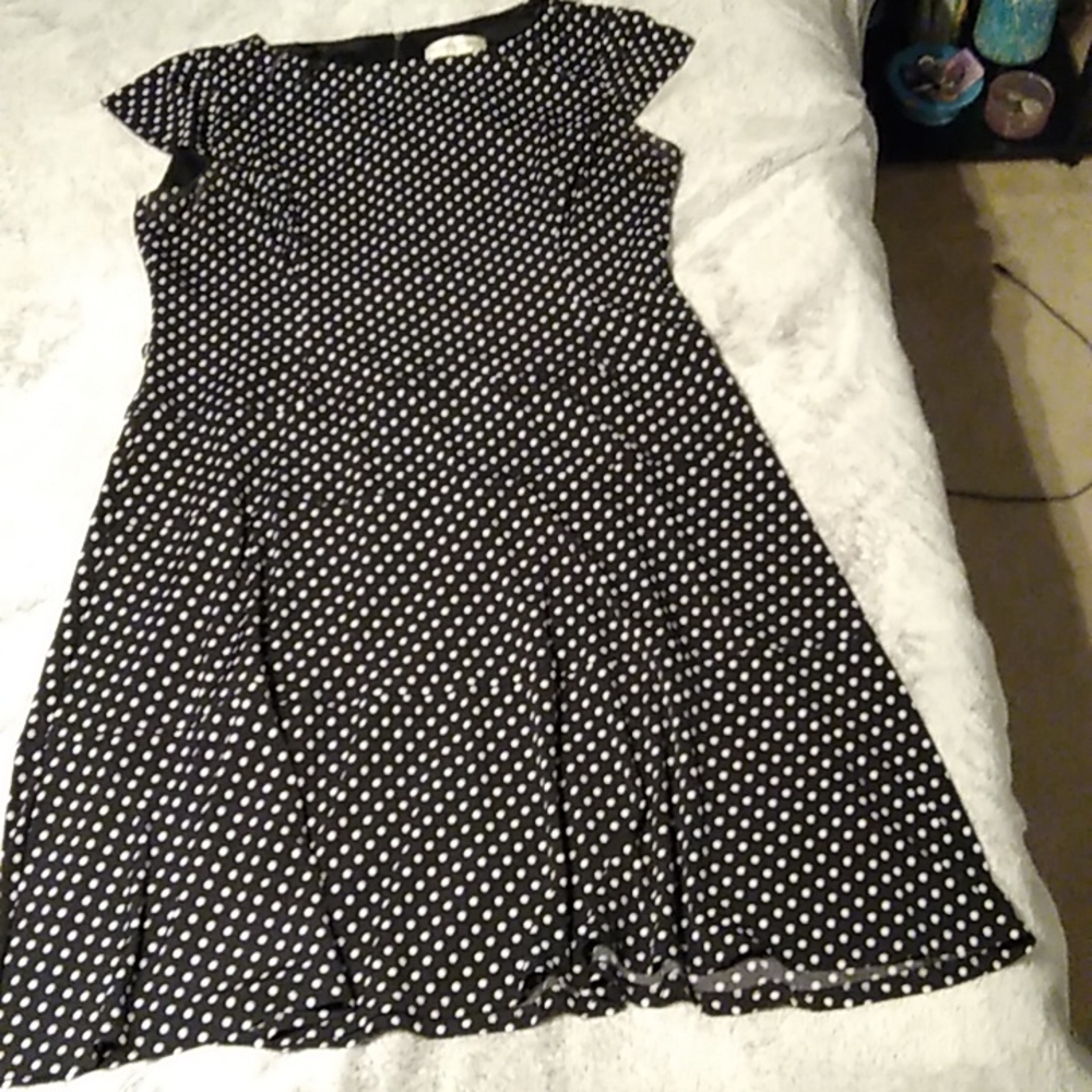Short Sleeve Polkadot Dress
